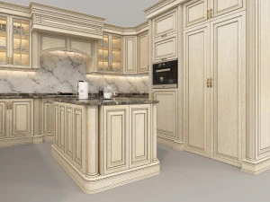 European Style Kitchen 6 3D Model