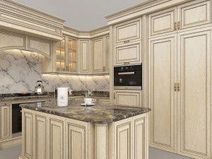 European Style Kitchen 6 3D Model
