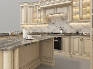European Style Kitchen 6 3D Модель