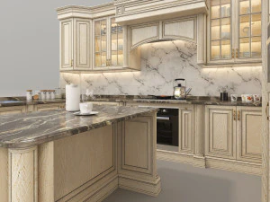 European Style Kitchen 6 3D Model