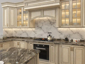 European Style Kitchen 6 3D Model