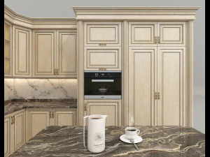 European Style Kitchen 6 3D Model