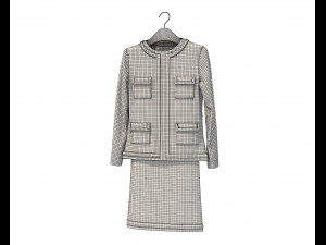 Clothing on Hanger 11 Model 3D