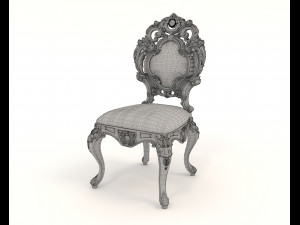 Classic Dining Table and Chairs 20 3D Модель