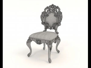 Classic Dining Table and Chairs 20 3D Model