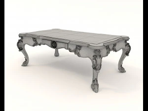 Classic Dining Table and Chairs 20 3D Model