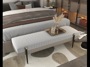 Modern Bedroom Interior Scene 22 3D 模型