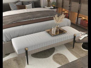Modern Bedroom Interior Scene 22 3D Model