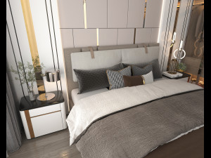 Modern Bedroom Interior Scene 22 3D 模型