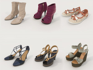 Women Shoes Collection 10 3D Model