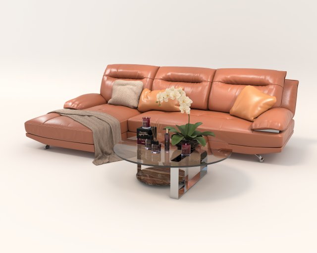 Modern Sofa and Coffee Table 3 3D Model .c4d .max .obj .3ds .fbx .stl .blend 