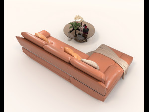 Modern Sofa and Coffee Table 3 3D Model