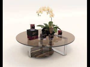 Modern Sofa and Coffee Table 3 3D Model