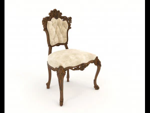 Classic Dining Table and Chairs 21 3D Model