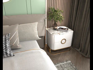 Modern Bedroom Interior Scene 23 3D Model
