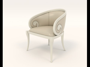 European Style Dining Table and Chairs 16 3D Model