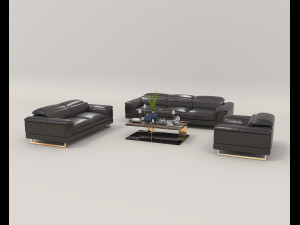 Modern Sofa and Coffee Table 4 3D Model