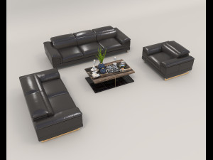 Modern Sofa and Coffee Table 4 3D मॉडल