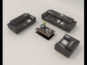 Modern Sofa and Coffee Table 4 3D मॉडल