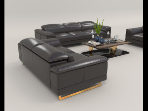 Modern Sofa and Coffee Table 4 3D मॉडल