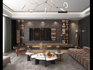 Modern Living Room Scene 3 Modelo 3D