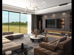 Modern Living Room Scene 3 Modelo 3D