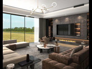 Modern Living Room Scene 3 3D Model