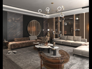 Modern Living Room Scene 3 Modelo 3D