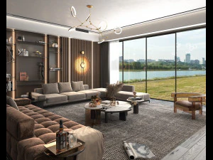 Modern Living Room Scene 3 3D Model