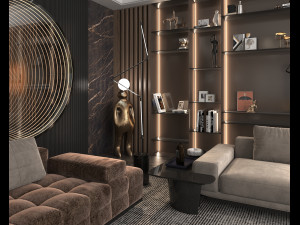 Modern Living Room Scene 3 Modelo 3D