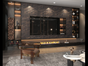 Modern Living Room Scene 3 Modelo 3D
