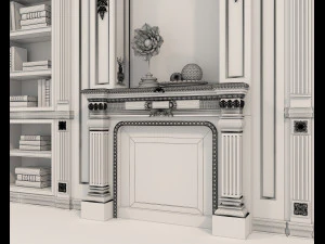 Classic Interior Wall Decoration 11 3D Model