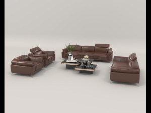 Modern Sofa and Coffee Table 5 3D Model