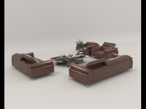 Modern Sofa and Coffee Table 5 Modelo 3D