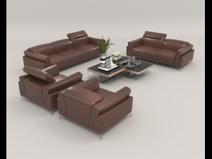 Modern Sofa and Coffee Table 5 Modelo 3D