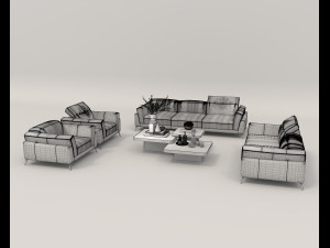 Modern Sofa and Coffee Table 5 Modelo 3D