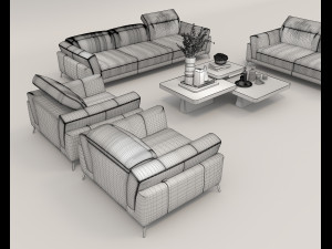 Modern Sofa and Coffee Table 5 Modelo 3D