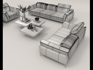 Modern Sofa and Coffee Table 5 Modelo 3D