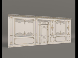 Classic Interior Wall Decoration 12 3D Model
