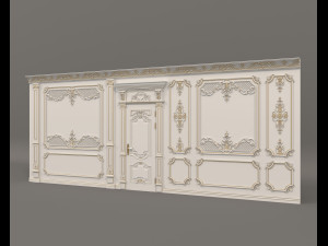Classic Interior Wall Decoration 12 Model 3D