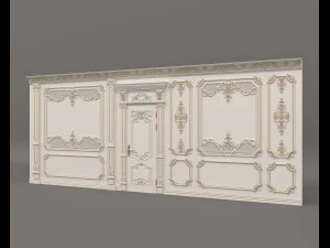 Classic Interior Wall Decoration 12 3D Model