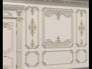 Classic Interior Wall Decoration 12 Model 3D