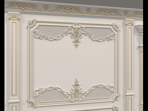 Classic Interior Wall Decoration 12 Model 3D