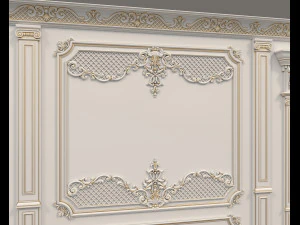 Classic Interior Wall Decoration 12 3D Model