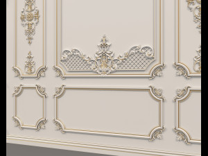 Classic Interior Wall Decoration 12 Model 3D