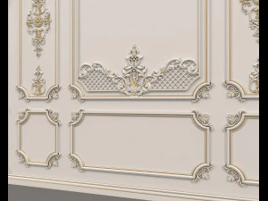 Classic Interior Wall Decoration 12 3D Model