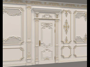 Classic Interior Wall Decoration 12 3D Model