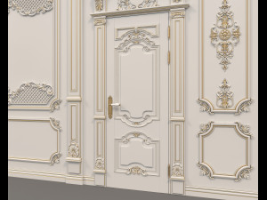 Classic Interior Wall Decoration 12 Model 3D