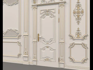 Classic Interior Wall Decoration 12 3D Model
