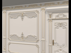 Classic Interior Wall Decoration 12 Model 3D